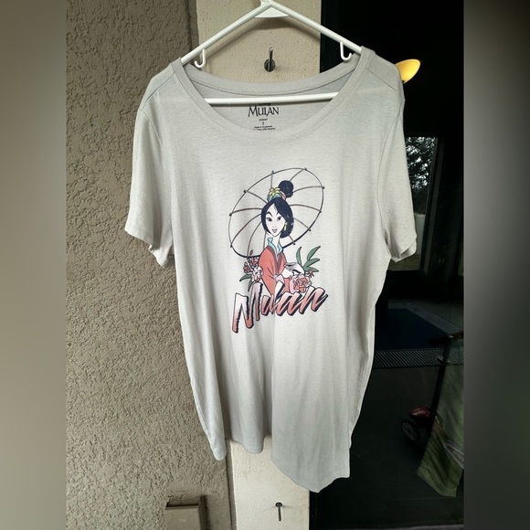 Disney Ivory Mulan Short Sleeve Graphic T-Shirt - Picture 1 of 4